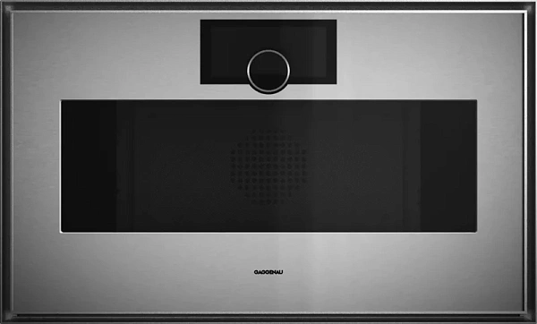 Gaggenau GM481120 — Комбинированный духовой шкаф с микроволнами Петли двери слева, нержавеющая сталь за дымчатым стеклом